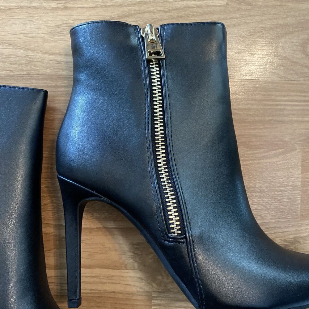 I.n.c. International Concepts Women's Sarishaa Zip Booties Black Smooth 9.5M New - Picture 8 of 11